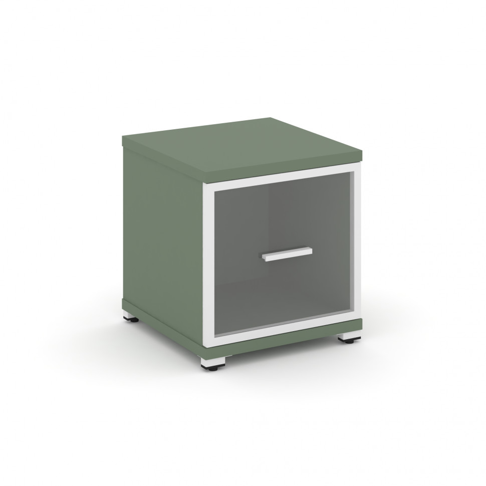 Concept Шкаф 1 узкая секция, 1 ниша CN.STU-113 RPW W Кобо/Металл Белый/Прозрачный 420*420*450