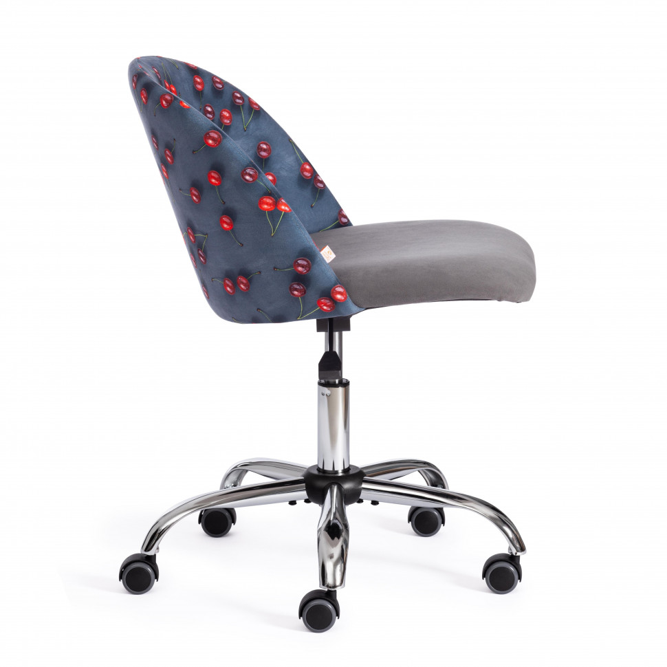 Кресло MELODY ткань/флок, серый, Botanica 08 cherry/29