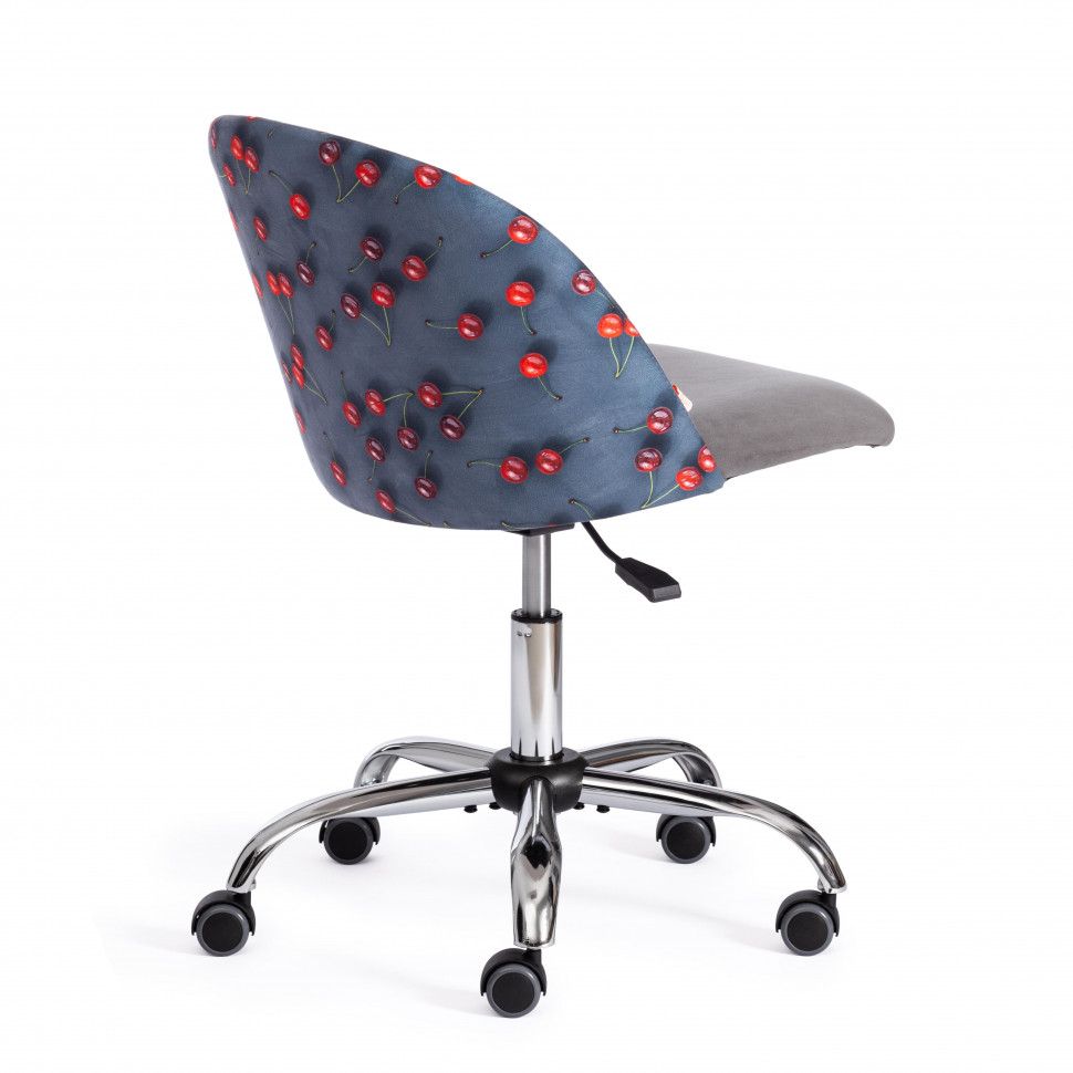 Кресло MELODY ткань/флок, серый, Botanica 08 cherry/29