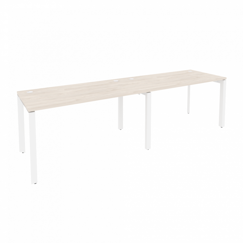 Onix Рабочая станция на П-образном м/к O.MP-RS-2.3.7 Денвер Светлый/Металл Белый 2760*720*750