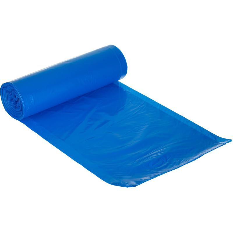 Мешки для мусора ПВД 120л 25мкм 10шт/рул синие 70х110см Акос