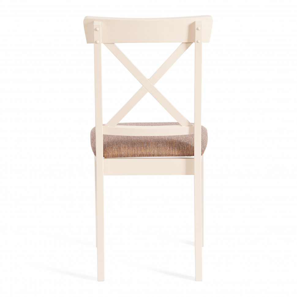 Стул Гольфи 2/ Golfi 2 дерево гевея, 45*51*94, ivory white, ткань кор.-зол. (1505-9)