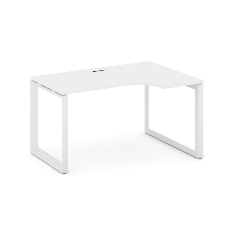 Style Project Стол рабочий эргономичный SN-59O.SPA-012(R) Белый/Металл Белый/Белый Заглушка 1580*700