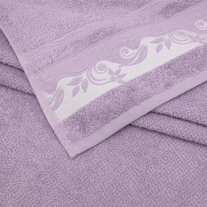 Полотенце махровое УЗБ Клэр, L 70х130 сир,159203