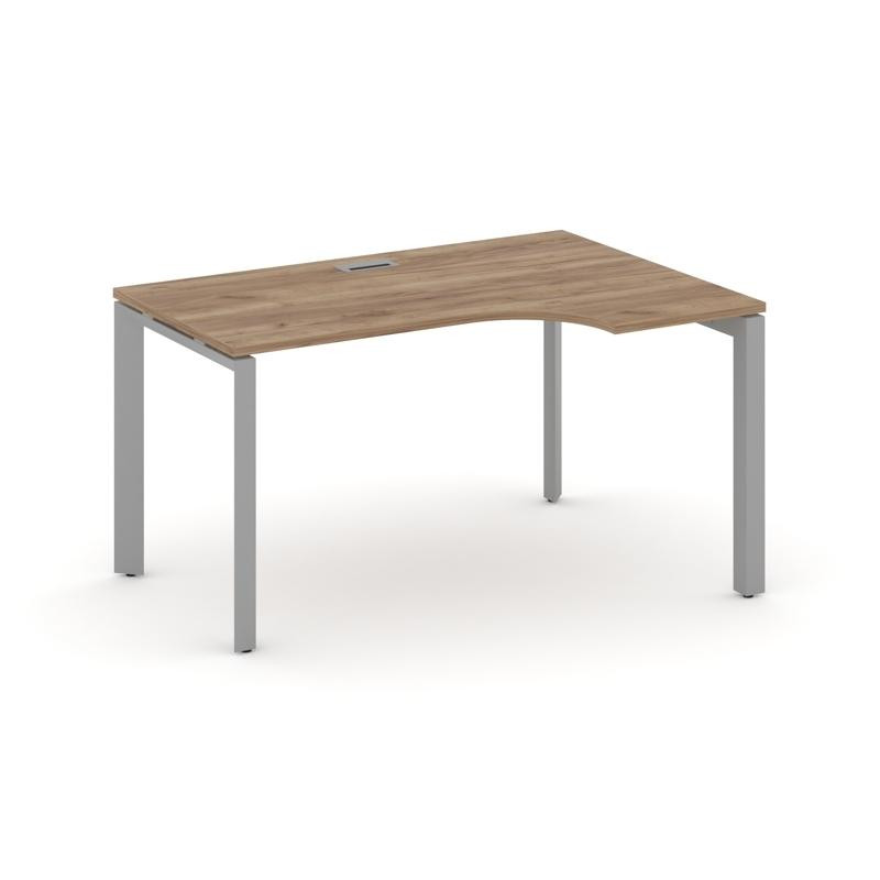 Style Project Стол рабочий эргономичный SN-59P.SPA-001(R) Дуб Табак/Металл Серый/Серебро Заглушка 13