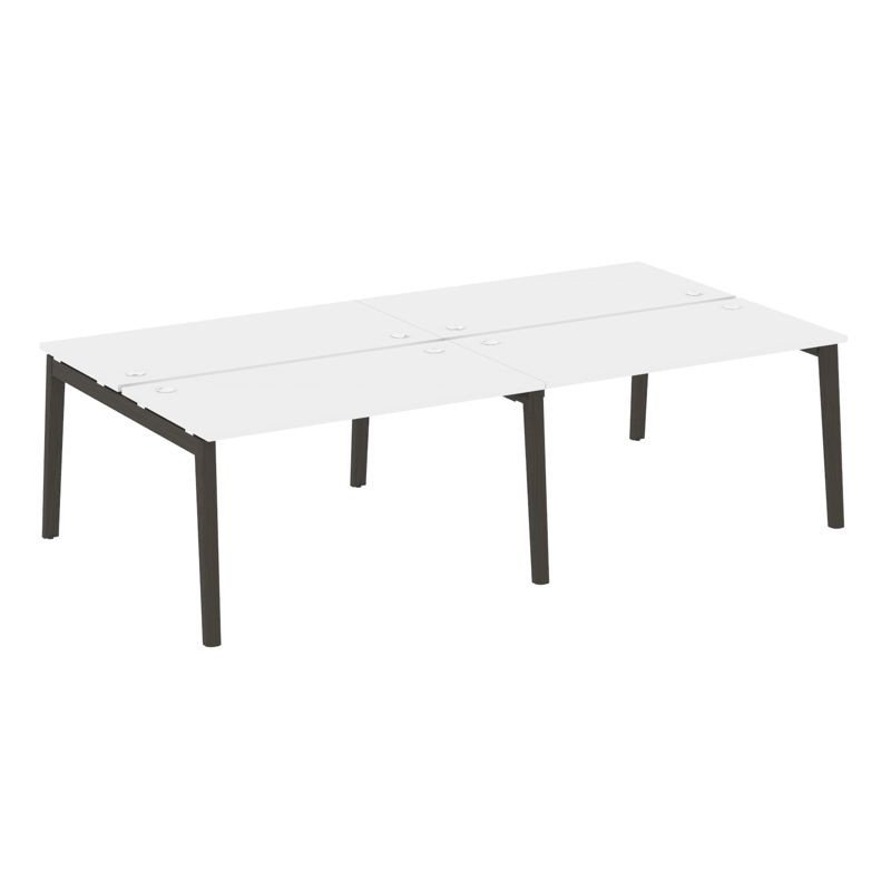 Onix Wood Рабочая станция OW.D.RS-4.3.7 Белый Бриллиант/Дуб Темный/Металл Антрацит 2760*1475*750