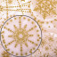 Украшение для окон и стекла ЗОЛОТАЯ СКАЗКА "Узоры из золотых снежинок 3", 30х38 см, ПВХ, 591229