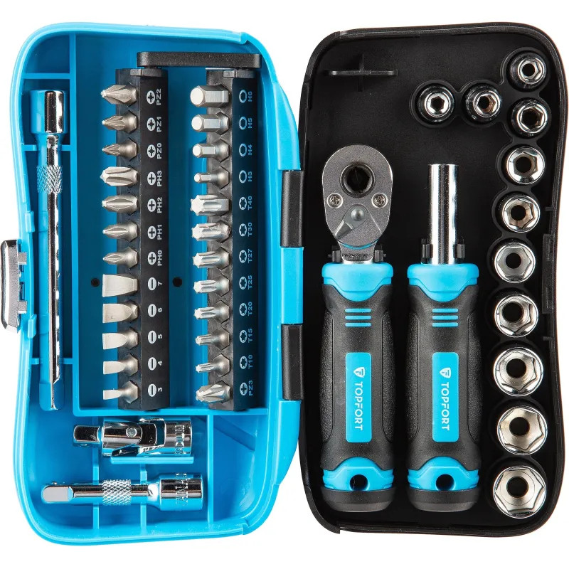 Отвертка с набором бит, 40 предметов TOPFORT (9113140)