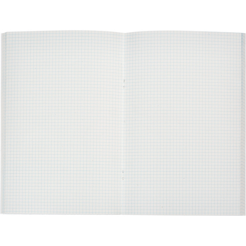 Тетрадь общая А4,96л,клет,скреп,обл.бумвинил,блок офсет-2 Синяя