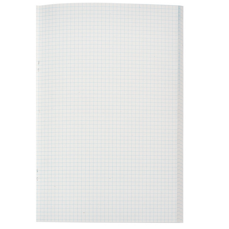 Тетрадь общая А4,96л,клет,скреп,обл.бумвинил,блок офсет-2 Синяя