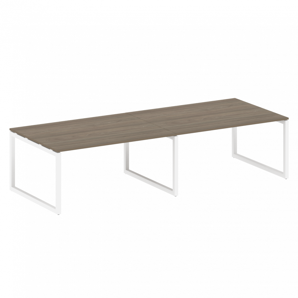 Metal System Quattro Переговорный стол (2 столешницы) на О-образном м/к 50БО.ПРГ-2.4 Вяз Благородный