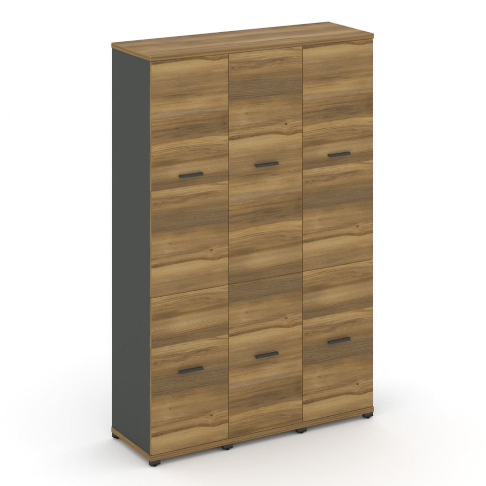 Concept Шкаф 3 узкие секции, 5 ниш CN.STU-532 A Сандал Янтарный/Антрацит/Металл Антрацит 1252*420*19