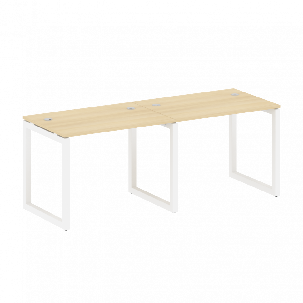 Metal System Quattro Рабочая станция на 2 места на О-образном м/к 50БО.СМ-2.1 Акация Лорка/Металл Бе