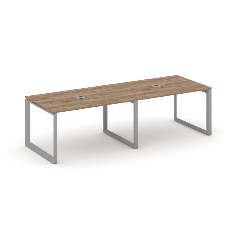 Style Project Стол переговорный SN-59O.SPRG-013 Дуб Табак/Металл Серый 2760*980*750