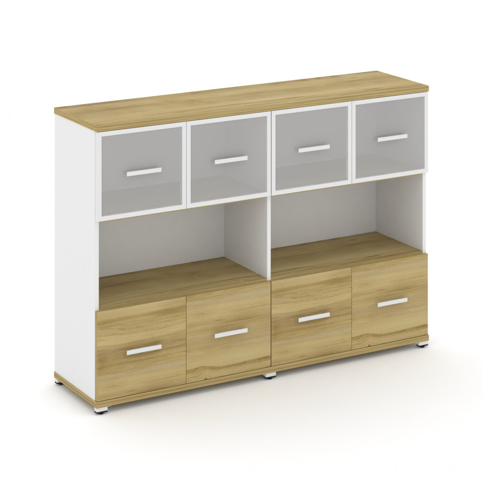 Concept Шкаф 2 широкие секции, 3 ниши CN.STS-325 RMW W Дуб Винченцо/Белый Бриллиант/Металл Белый/Сат Concept Шкаф 2 широкие секции, 3 ниши CN.STS-325 RMW W Дуб Винченцо/Белый Бриллиант/Металл Белый/Сат