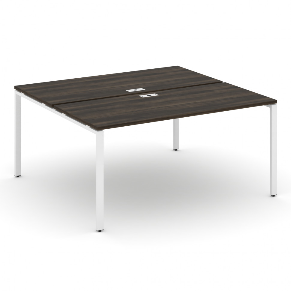 Concept Рабочая станция на 2 места CN.DRS-004 Дуб Мали/Металл Белый 1580*1480*750