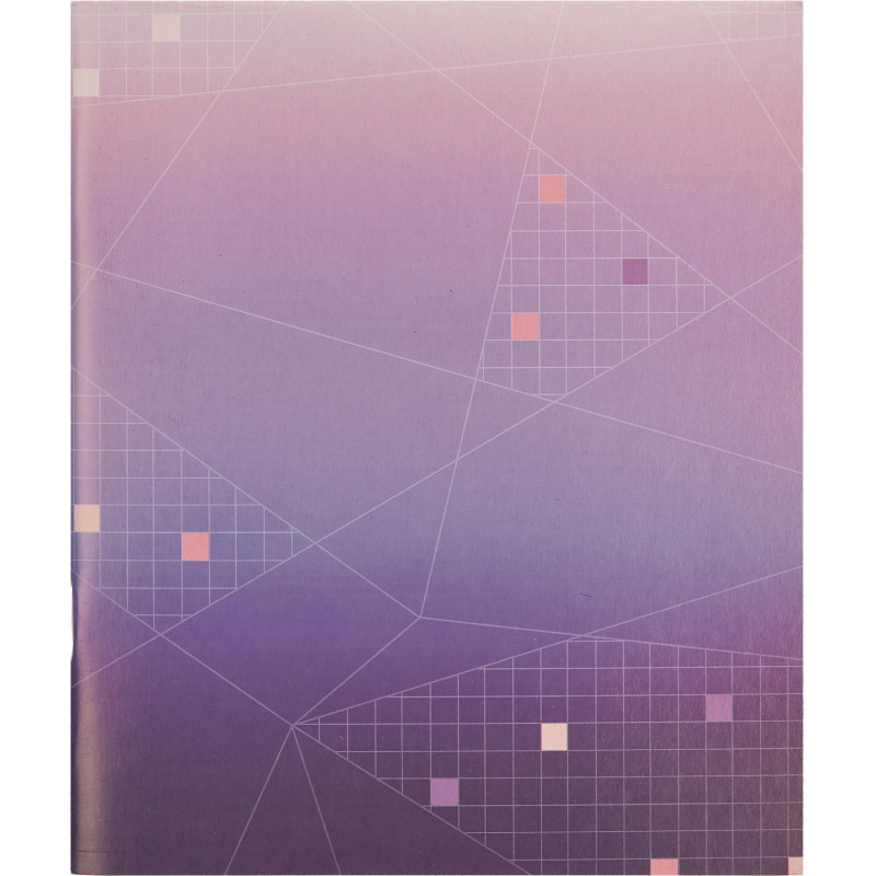 Тетрадь общая А5,48л,кл,скоб,офсет-2 Attache Ice фиолет/красная