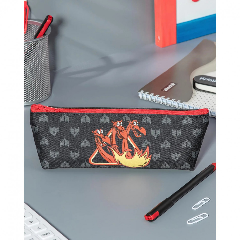 Пенал -косметичка КОМУС Три богатыря Горыныч,1от,ткань,200x100х40,ПМО 32-20