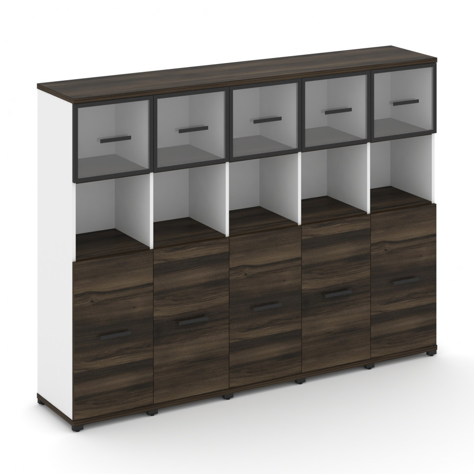 Concept Шкаф 5 узких секций, 4 ниши CN.STU-455 RPB B Дуб Мали/Белый Бриллиант/Металл Черный/Прозрачн Concept Шкаф 5 узких секций, 4 ниши CN.STU-455 RPB B Дуб Мали/Белый Бриллиант/Металл Черный/Прозрачн