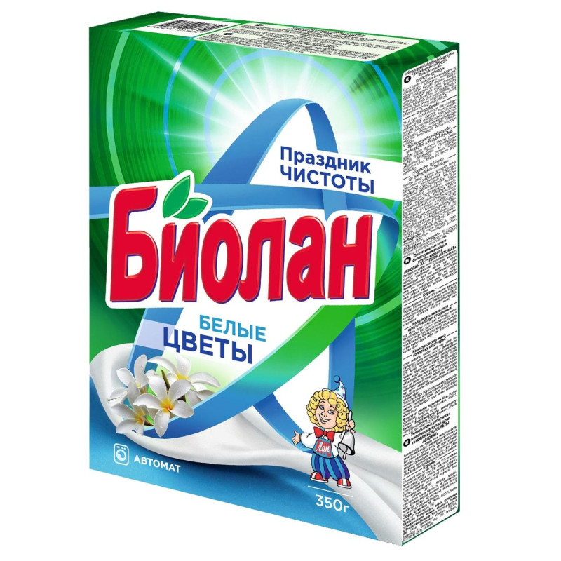 Порошок стиральный Биолан Белые цветы Автомат 350гр