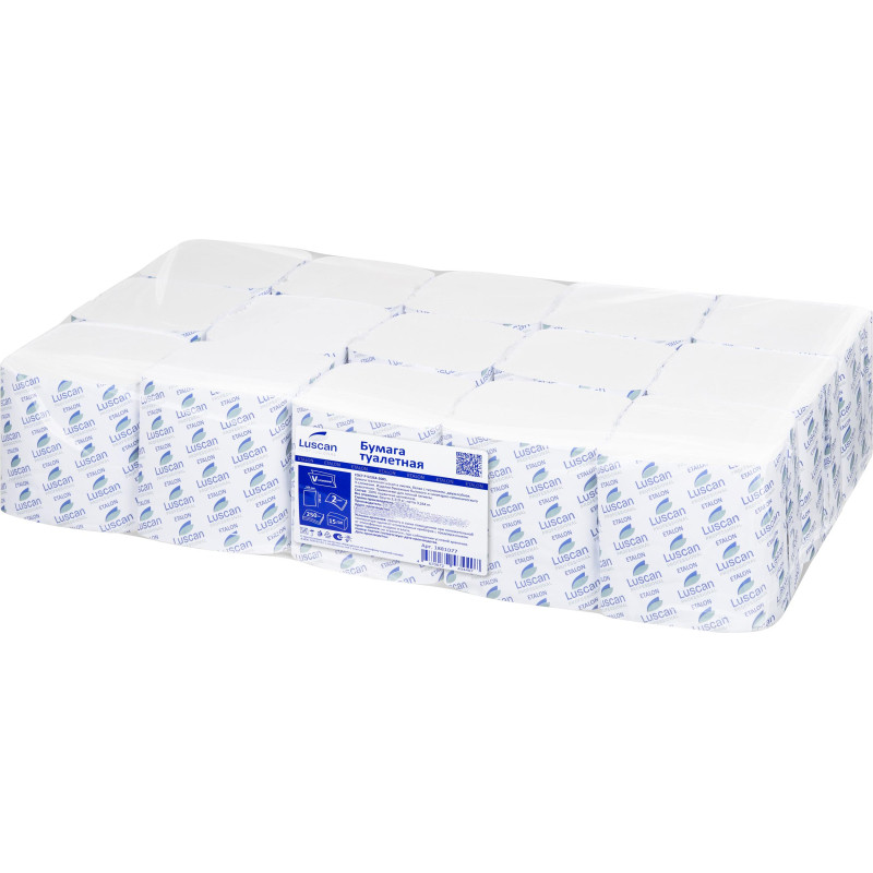 Бумага туалетная д/дисп Luscan Professional 2слбелцел250л15 пач/уп