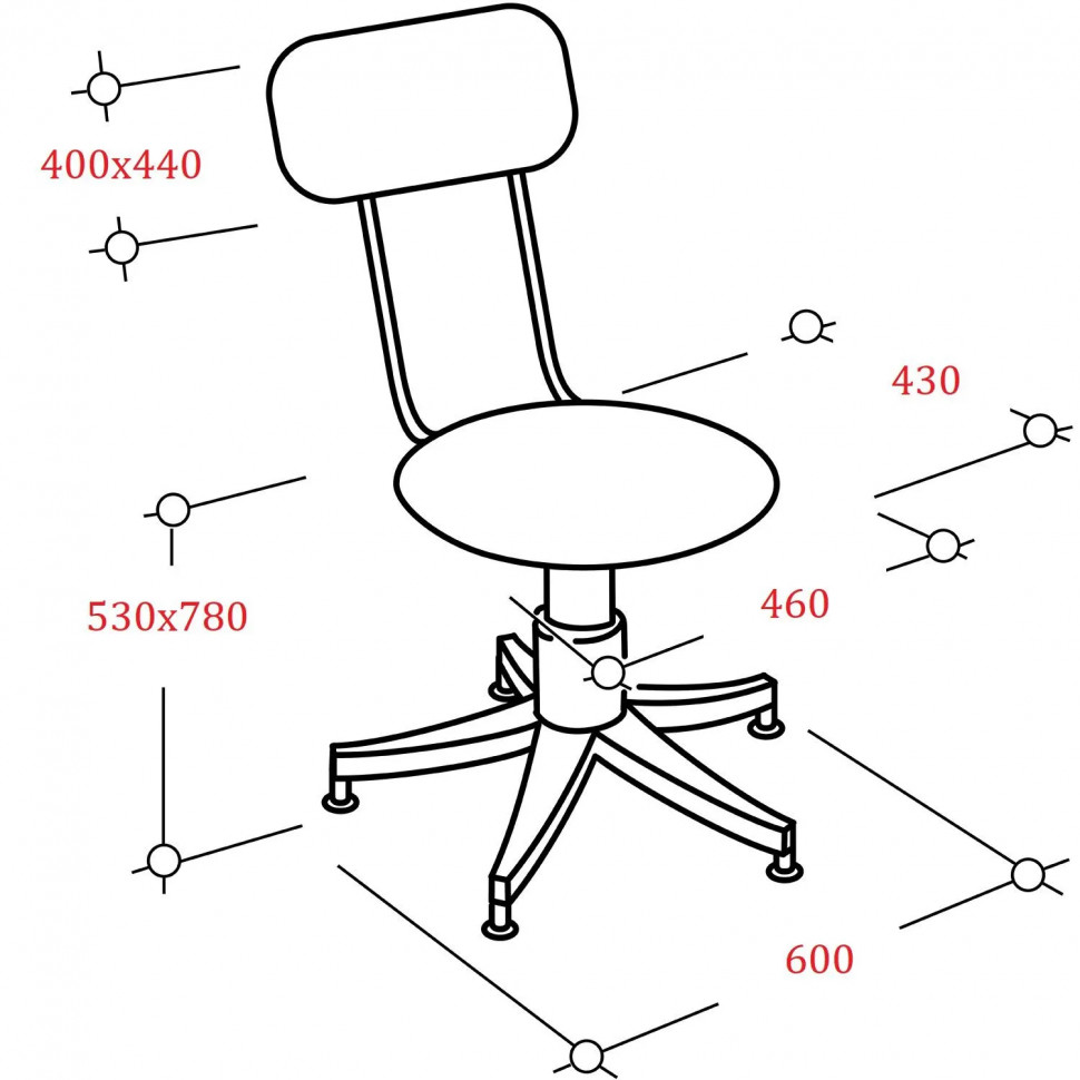 Кресло кассира UN_Metro gtsN3 Ring Base высокая база / ткань черная c11.x