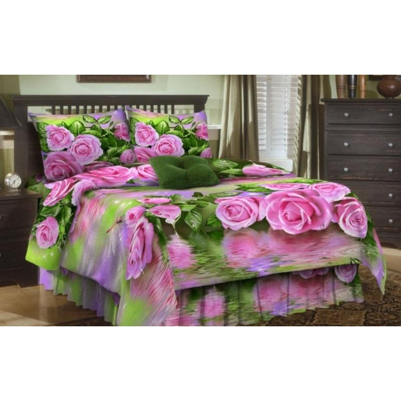 Постельное белье 1,5сп набивн.бязь 120г/м2 (нав.70х70 1шт.), микс