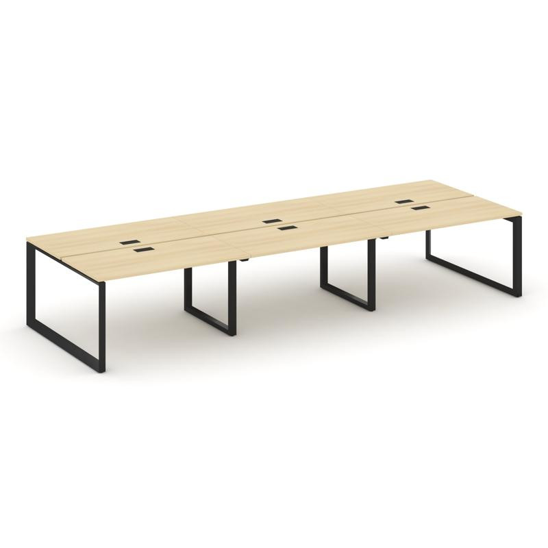 Style Project Рабочая станция двухсторонняя SN-59O.DRS-062 Акация Лорка/Металл Черный/Черный Заглушк