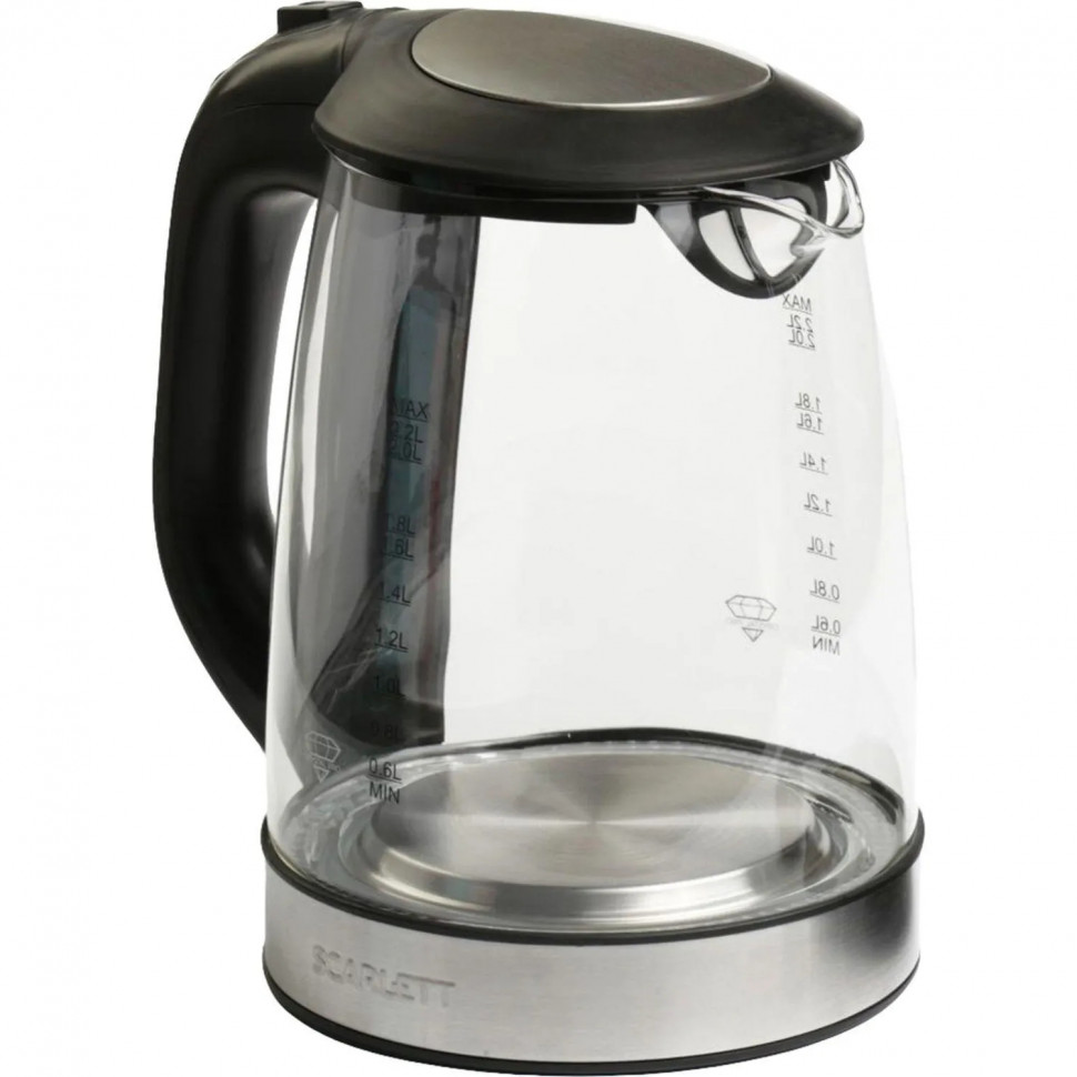 Чайник Scarlett SC - EK27G19, 2200 Вт 2,2л, стеклянный корпус
