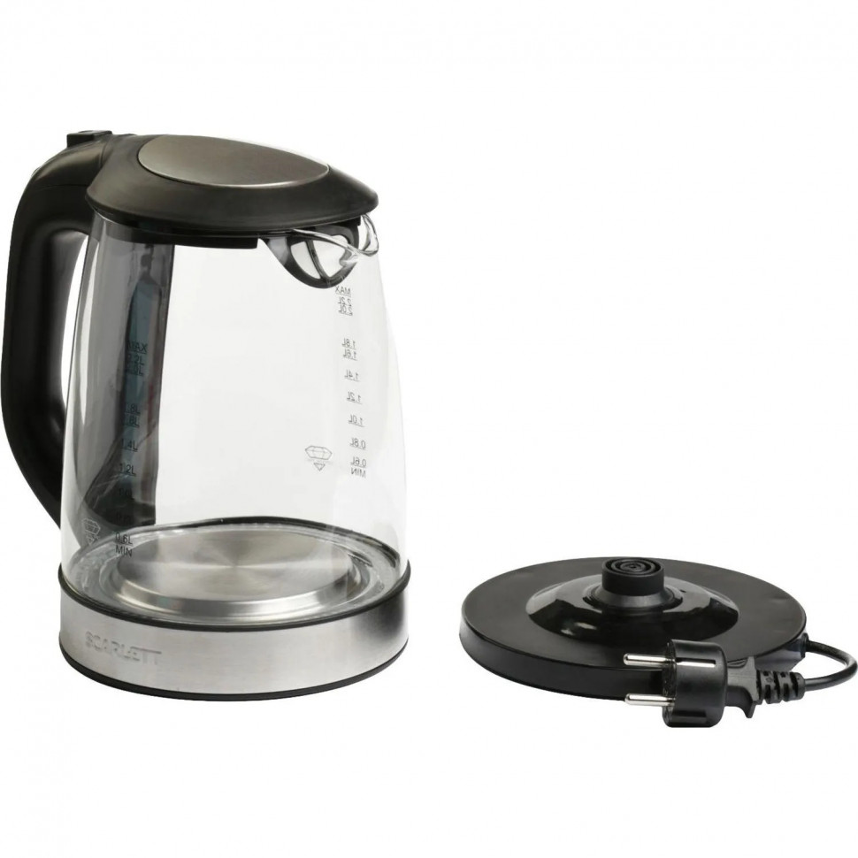 Чайник Scarlett SC - EK27G19, 2200 Вт 2,2л, стеклянный корпус