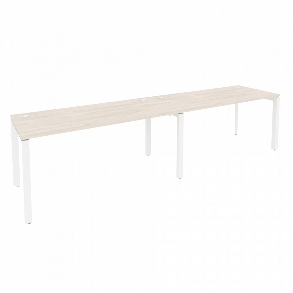 Onix Рабочая станция на П-образном м/к O.MP-RS-2.4.7 Денвер Светлый/Металл Белый 3160*720*750