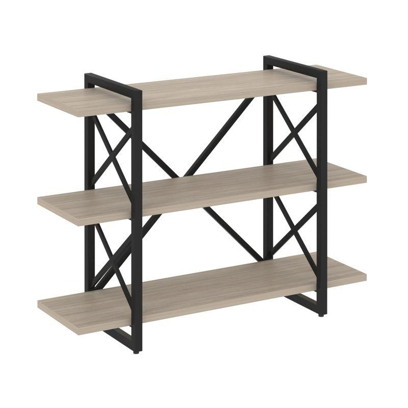 Loft Стеллаж на рег. опорах-3 полки VR.L-MST.O-3.8V Дуб Аттик/Металл Черный 1200*400*910 Loft Стеллаж на рег. опорах-3 полки VR.L-MST.O-3.8V Дуб Аттик/Металл Черный 1200*400*910