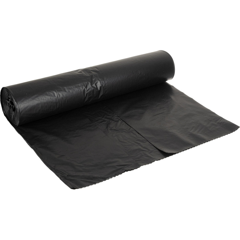 Мешки для мусора ПВД 120л 40мкм 20шт/рул черные 70х110см особо проч Акос