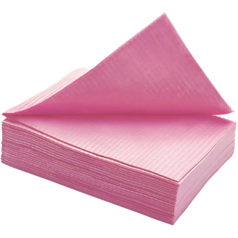Салфетка Салфетки ламинир,Standart 33x45см, розовые 500 шт/уп, бумага + п/э