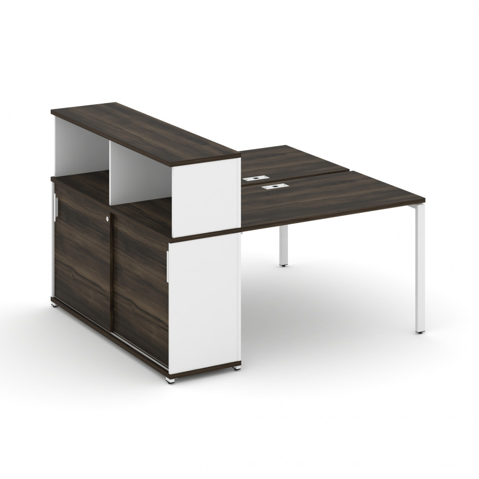 Concept Рабочая станция с опорным шкафом-купе с надставкой низ. CN.DRS-238 W Дуб Мали/Белый Бриллиан
