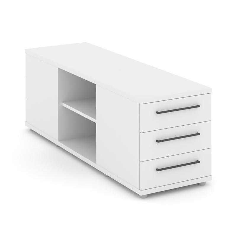 Rift Тумба опорная/приставная RF.TOPD-002 Белый Бриллиант/Черный Ручки 1432*450*523