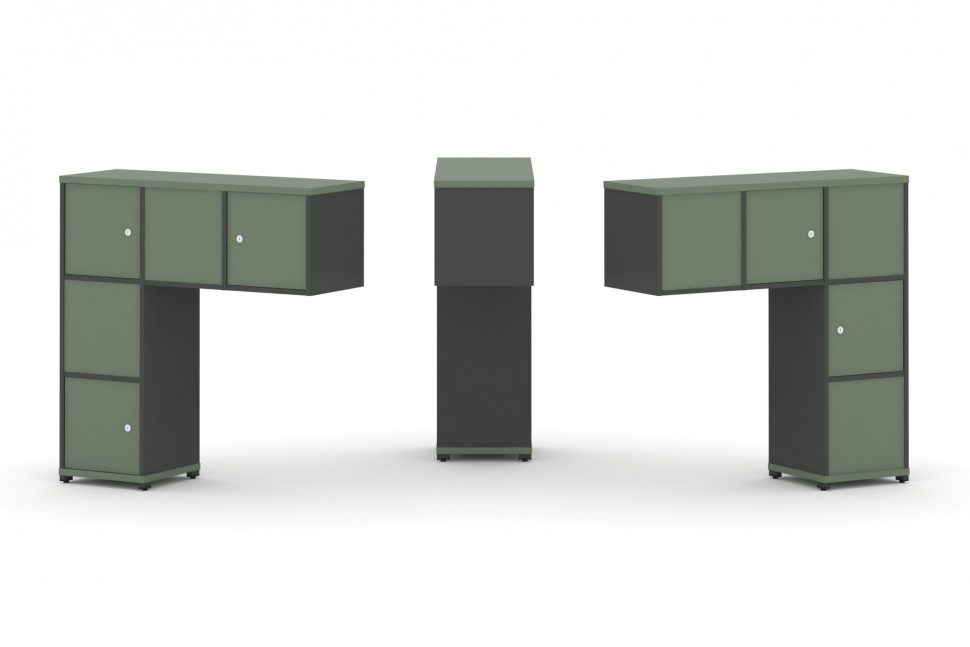 Concept Надставка низкая CN.DNN-007 Кобо/Антрацит/Металл Антрацит 1099*365*1130