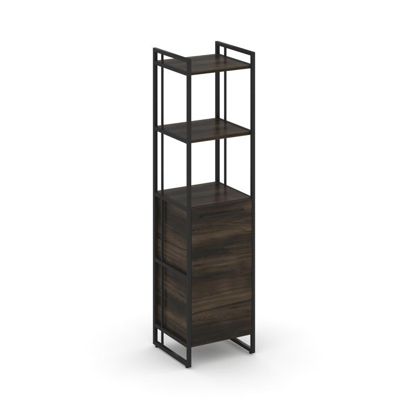 Rift Шкаф 4 ниши узкий RF.SU-44 (L) Дуб Мали/Металл Черный/Черный Ручки 420*396*1648