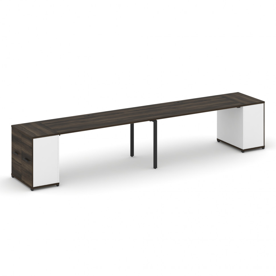 Concept Рабочая станция с опорными распаш. шкафами CN.ORS-220 B Дуб Мали/Белый Бриллиант/Металл Черн Concept Рабочая станция с опорными распаш. шкафами CN.ORS-220 B Дуб Мали/Белый Бриллиант/Металл Черн