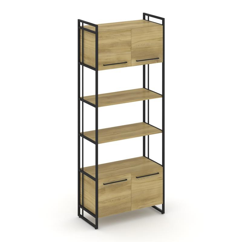 Rift Шкаф 5 ниш широкий RF.SS-54 Дуб Винченцо/Металл Черный/Черный Ручки 798*396*2010