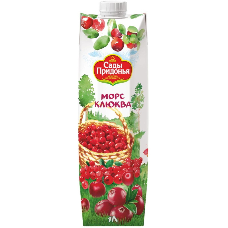 Морс Сады Придонья клюквенный 1л Морс Сады Придонья клюквенный 1л