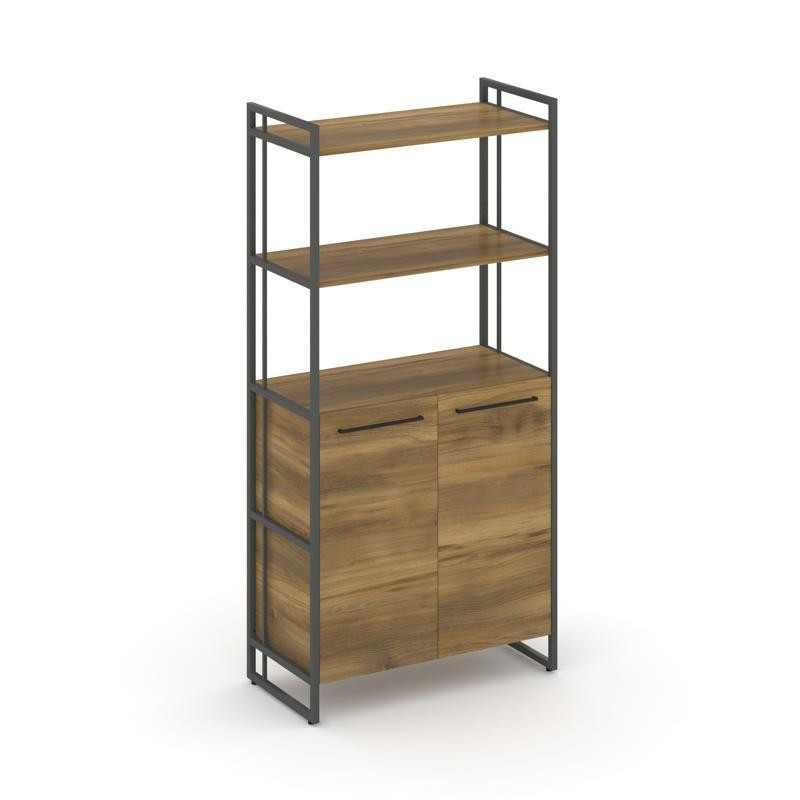 Rift Шкаф 4 ниши широкий RF.SS-44 Сандал Янтарный/Металл Антрацит/Черный Ручки 798*396*1648