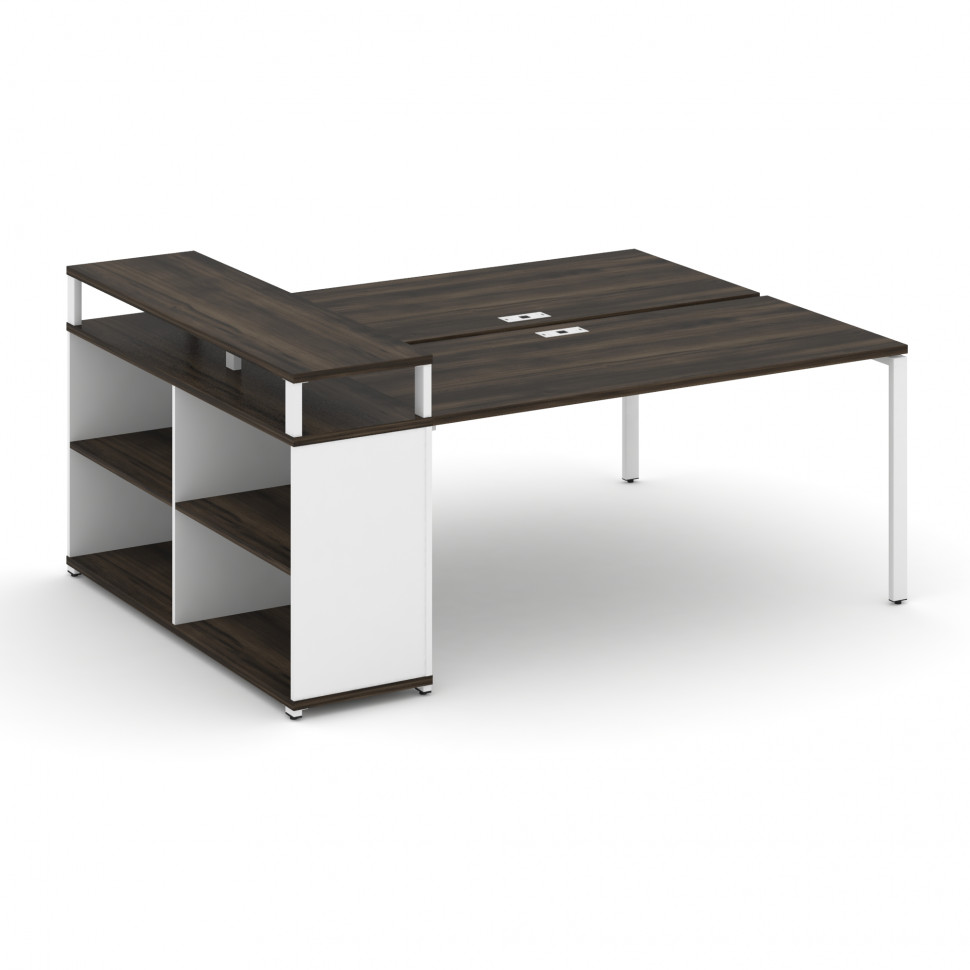 Concept Рабочая станция с опорным стеллажом с верх. горизонтом  CN.DRS-208 Дуб Мали/Белый Бриллиант/
