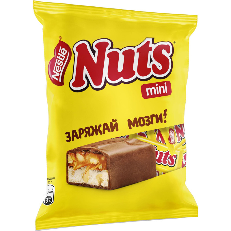 Шоколадный батончик Nuts Mini,148г