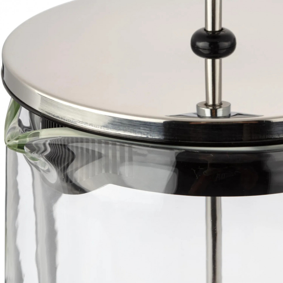 Френч-пресс 1000мл Кирай боросил.стекло, пластик ручка (BX608)