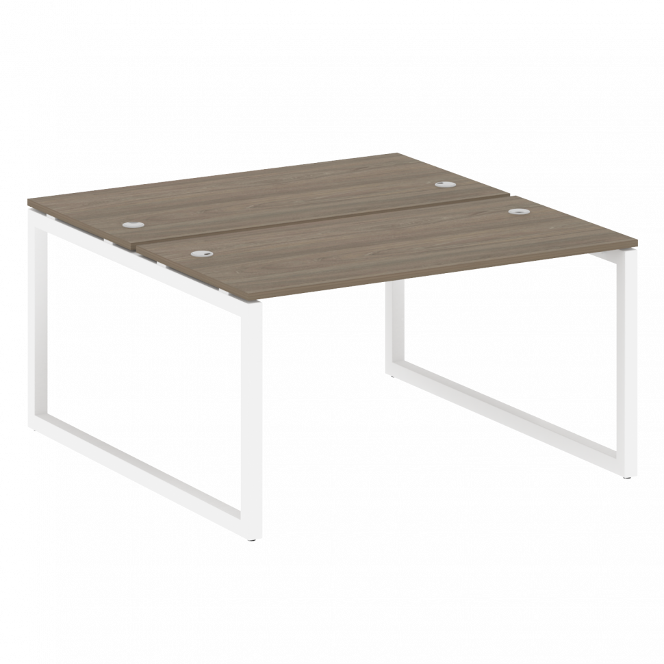 Metal System Quattro Рабочая станция на О-образном м/к 50БО.РАС-СП-2.3 Вяз Благородный/Металл Белый