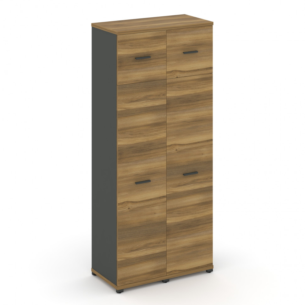 Concept Шкаф 2 узкие секции, 5 ниш CN.STU-527 A Сандал Янтарный/Антрацит/Металл Антрацит 836*420*192