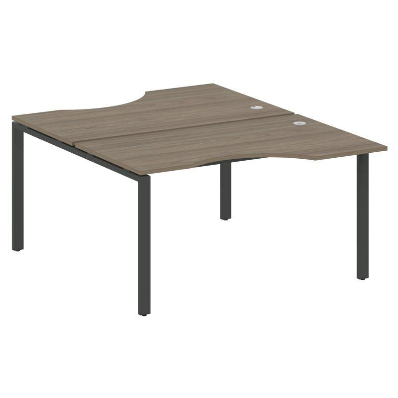 Metal System Рабочая станция криволинейная на П-образном м/к БП.РАС-СА-2.2 Вяз Благородный/Металл Ан