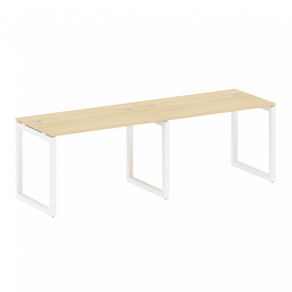 Metal System Quattro Рабочая станция на 2 места на О-образном м/к 50БО.СМ-2.2 Акация Лорка/Металл Бе