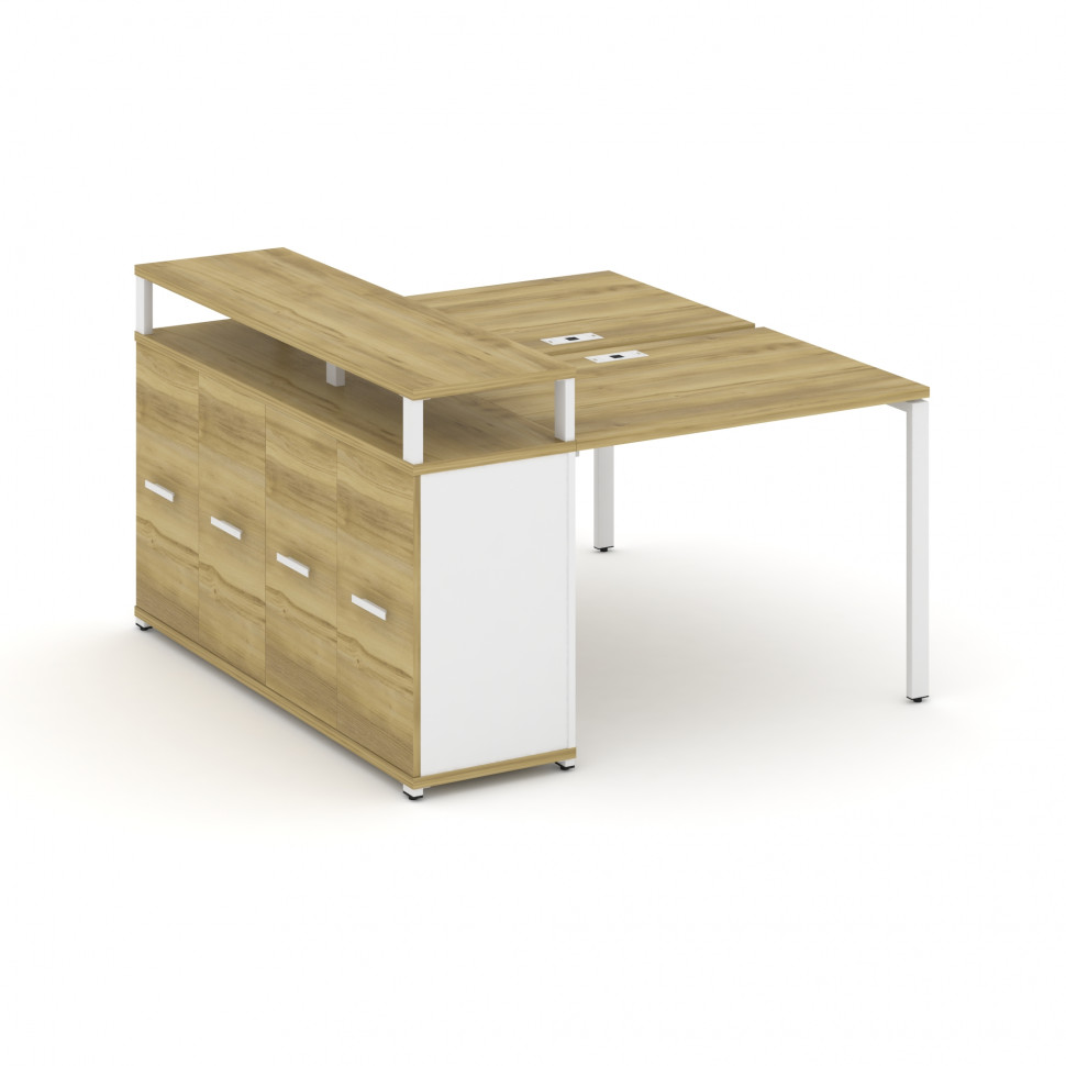 Concept Рабочая станция с опорным распаш. шкафом с верх. горизонтом CN.DRS-221 W Дуб Винченцо/Белый Concept Рабочая станция с опорным распаш. шкафом с верх. горизонтом CN.DRS-221 W Дуб Винченцо/Белый